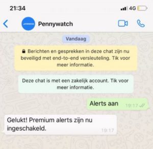 Ontvang alerts via Whatsapp